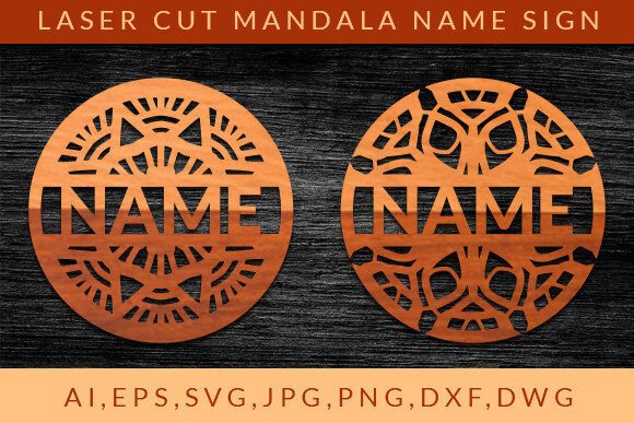 Download Laser Cut Mandala Name Sign Wall Art SVG - Name sign wall art Collection