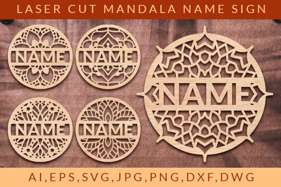 Download Laser Cut Mandala Name Sign Wall Art SVG - Name sign wall art Collection