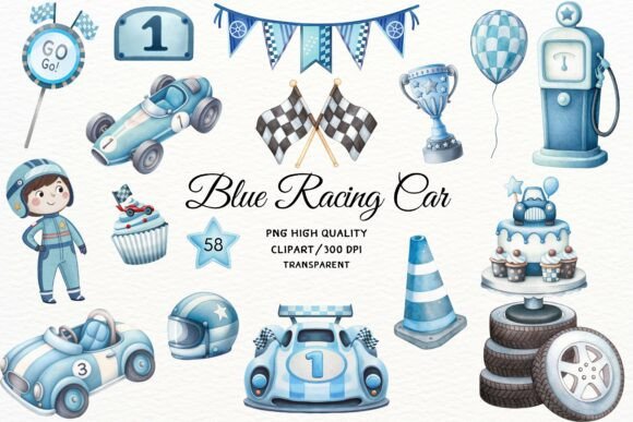Download Watercolor Race Car Clipart 58 PNG - Race car Collection