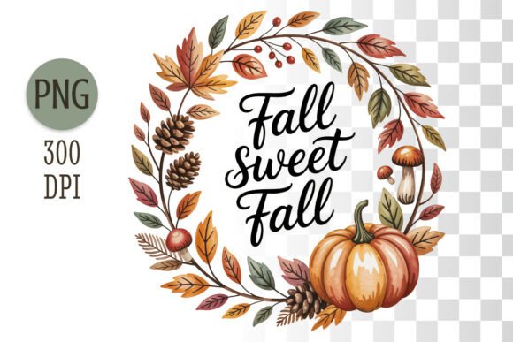 Download Fall Wreath with Pumpkin Clipart PNG - Pumpkin Collection