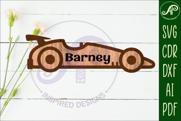 Download Race Car Outline Two Layer Name Sign - Two layer name sign Collection