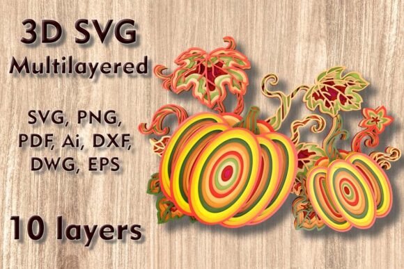 Download Pumpkins 3D SVG Multilayer Laser Files - Pumpkin Collection