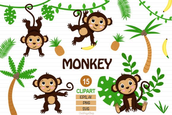 Download Cute Monkey Svg Jungle Animals - Monkey svg Collection