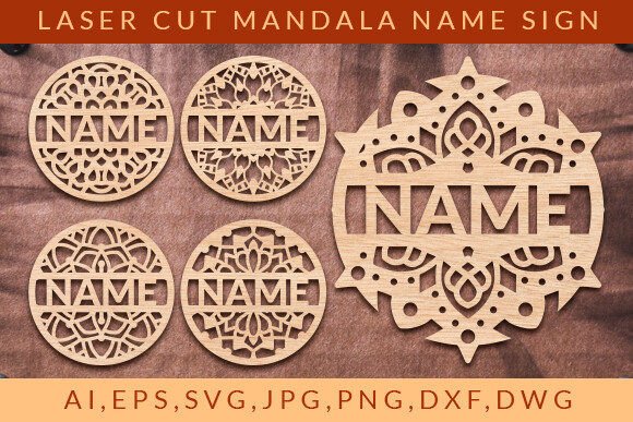 Download Laser Cut Mandala Name Sign Wall Art SVG - Name sign wall art Collection