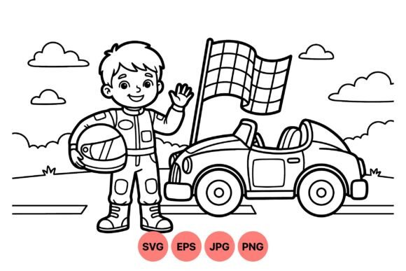 Download Cute Race Car Driver Clipart - Race car Collection