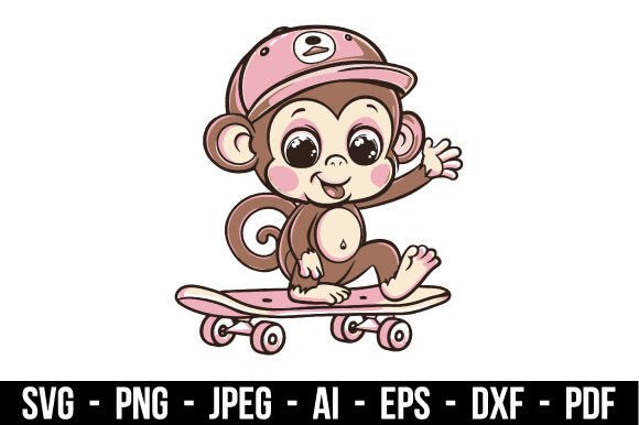Download Skateboarding Monkey SVG - Monkey svg Collection
