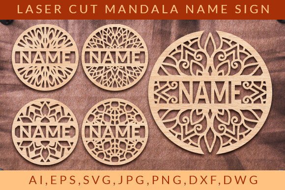 Download Laser Cut Mandala Name Sign Wall Art SVG - Name sign wall art Collection
