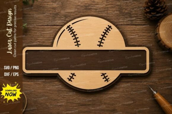 Download Baseball Name Sign Wall Art Laser Cut - Premium Resources