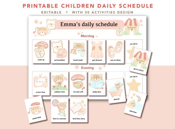 Download Children Daily Activity Template - Bear - Activity Collection